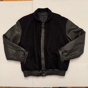 Sharon Roth Hand Tailored Soft Black Leather Jacket Men's XL‎ See Measurements